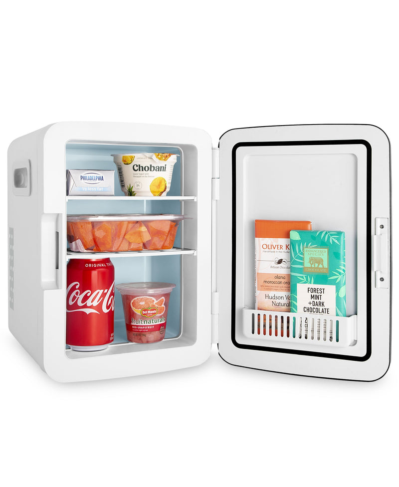 cooluli classic 10 liter white mini fridge for food